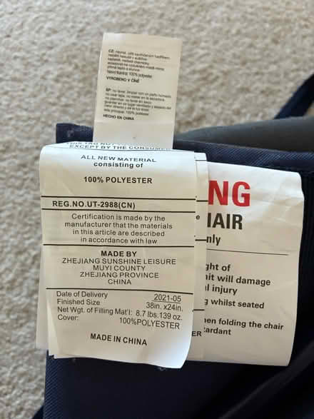 Photo of free Folding Chairs x 2 (East Malling ME19) #4