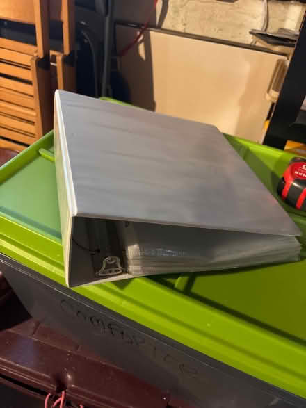 Photo of free 4.5” white binder (North Arlington, NJ) #3