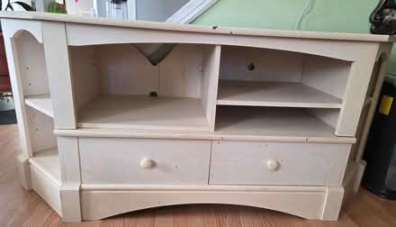 Photo of free Corner table / TV stand / credenza (Ford and Sheldon) #1