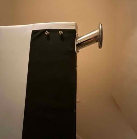Photo of free White faux leather double bed headboard (Heysham LA3) #2