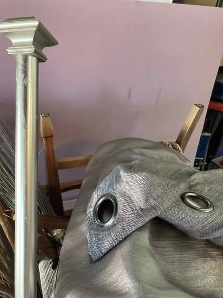 Photo of free Pair of gray drapes, 8 feet long (Foothill Boulevard Cupertino) #2