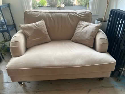 Photo of free Sand coloured love seat (Sydenham SE26) #1