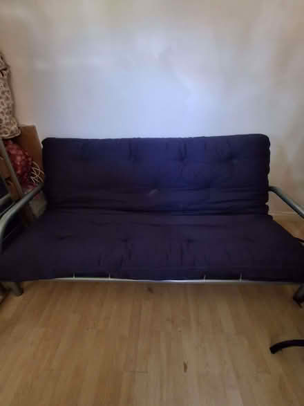 Photo of free Blue double metal futon bed (Fort Pitt ME1) #1