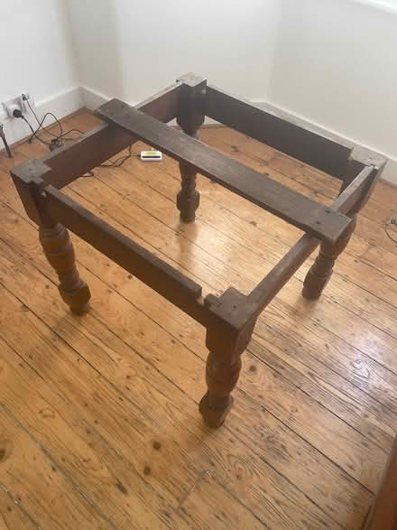 Photo of free Table base. Turned Legs. 1920’s Oak (Haringey, near St Ann's, N15) #2
