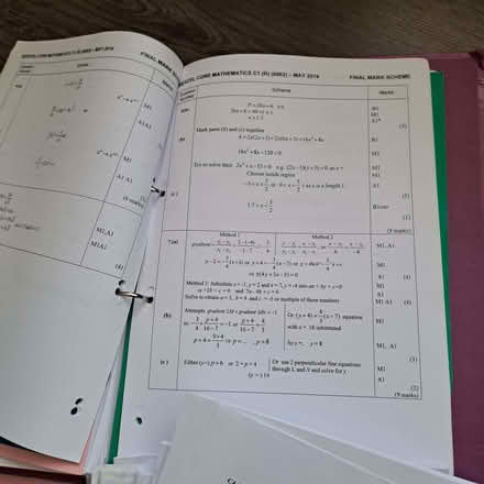 Photo of free 4 folders of A level maths exam papers and,resources. (Yardley B33) #2
