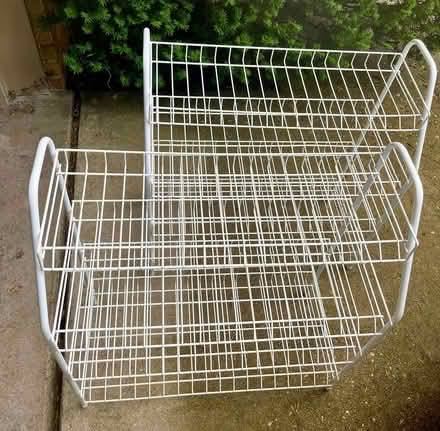 Photo of free 2 newer white shoe racks (Morton Grove, Illinois) #1