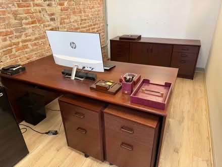 Photo of free Desk, File Cabinets & Credenza (Old Town Pasadena) #1