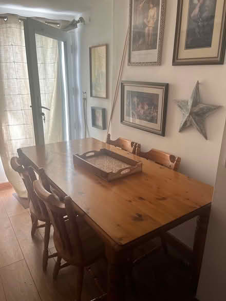 Photo of free Solid pine dining table and chairs (Bridgnorth) #1