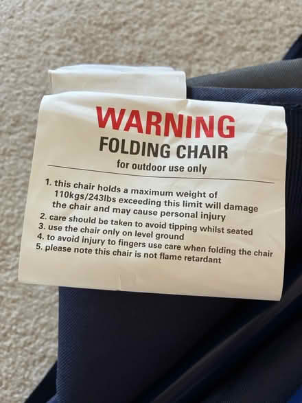 Photo of free Folding Chairs x 2 (East Malling ME19) #3