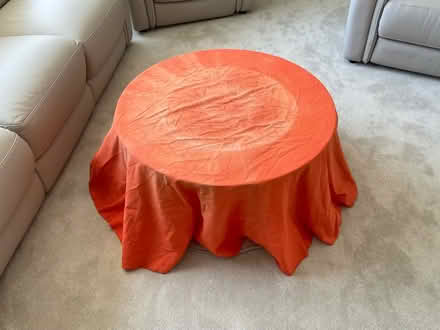 Photo of free 3 orange circular tablecloths (East Carleton NR14) #1