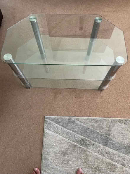 Photo of free Glass topped side tables and tv stand (Pebsham TN40) #1