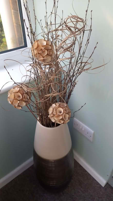 Photo of free Large vase and dried flowers (Curbridge OX29) #1
