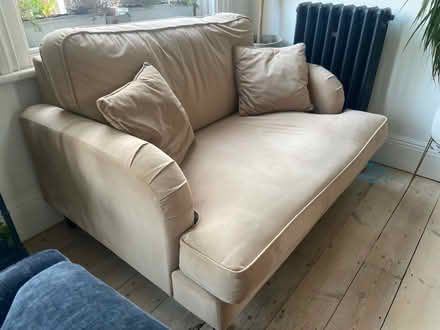 Photo of free Sand coloured love seat (Sydenham SE26) #2