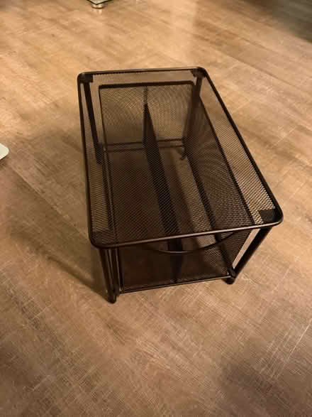 Photo of free Black metal mesh storage bin (Newtown, CT) #1