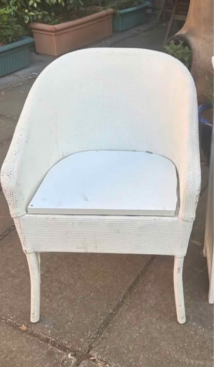 Photo of free White Woven chair with loose base (Otford) #1