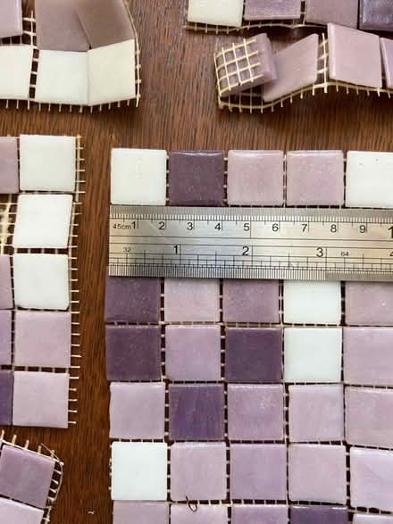 Photo of free Purple & white mosaic tiles (SM4, Morden) #1