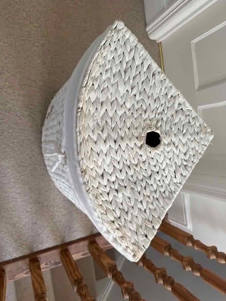Photo of free White Rattan corner Laundry/Storage Basket (Warlingham CR6) #2
