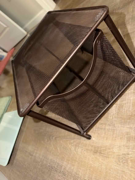 Photo of free Black metal mesh storage bin (Newtown, CT) #2