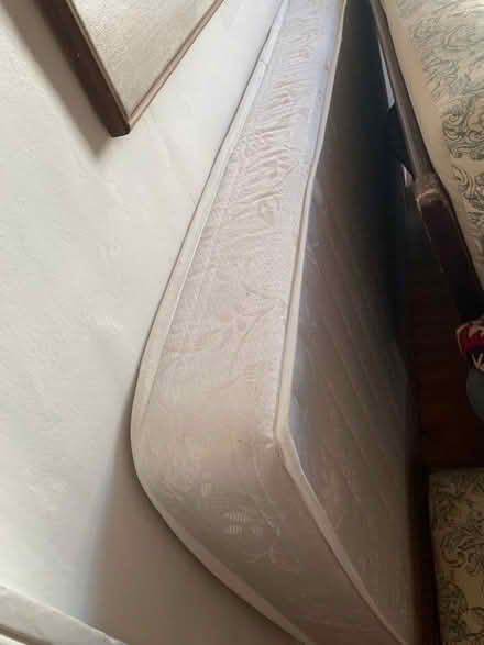 Photo of free Wooden Bed 76 x 190 cms (2' 6" x 6' 2") with mattress (islington N1) #3