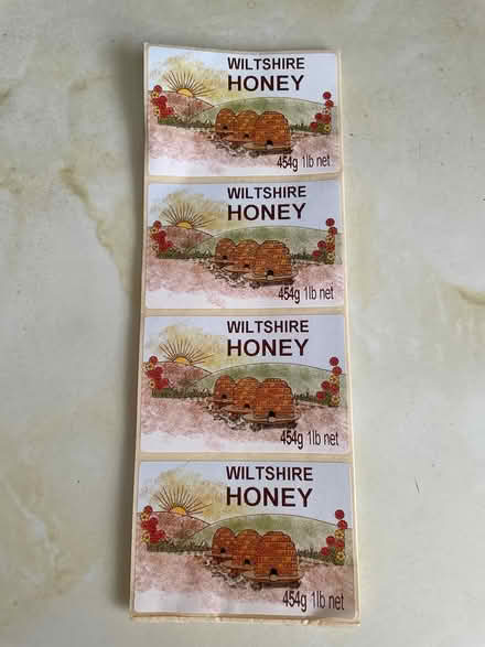 Photo of free Wiltshire honey labels x 64 (Trowbridge BA14) #1