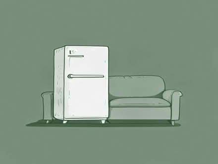 Photo of Fridge and sofa (Kirkdale L4) #1