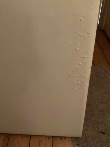 Photo of free White faux leather double bed headboard (Heysham LA3) #4