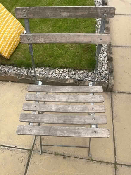 Photo of free 4 wooden garden chairs (Court Hey L16) #2