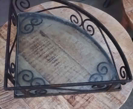 Photo of free Corner shelf, metal and galss (BN2) #2