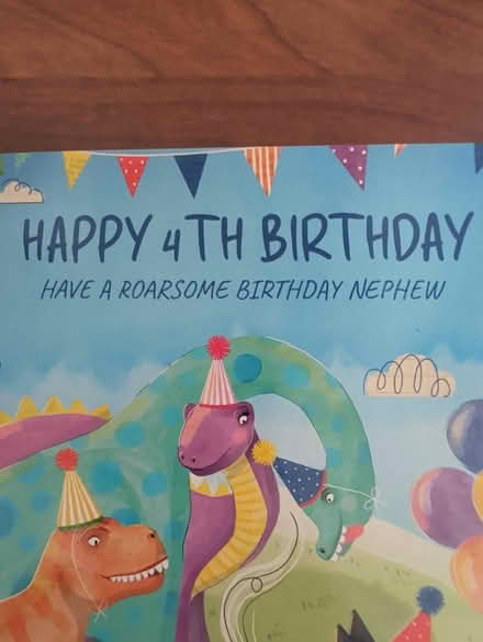 Photo of free Nephew 4th Birthday Card (Stoke-on-Trent ST6) #2