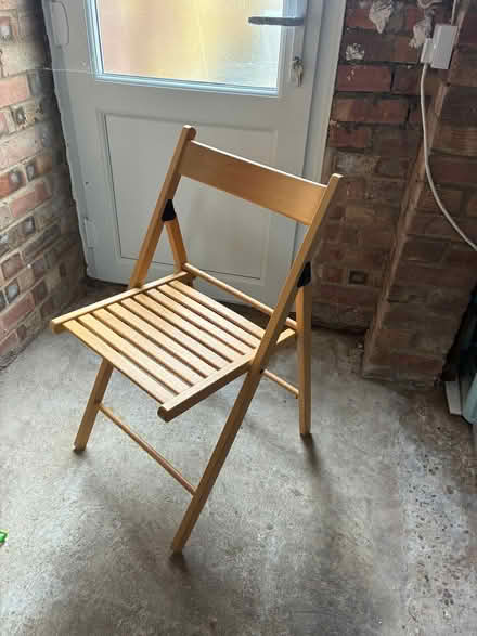 Photo of free 4 wooden folding chairs (Dunstable, Bedfordshire) #1