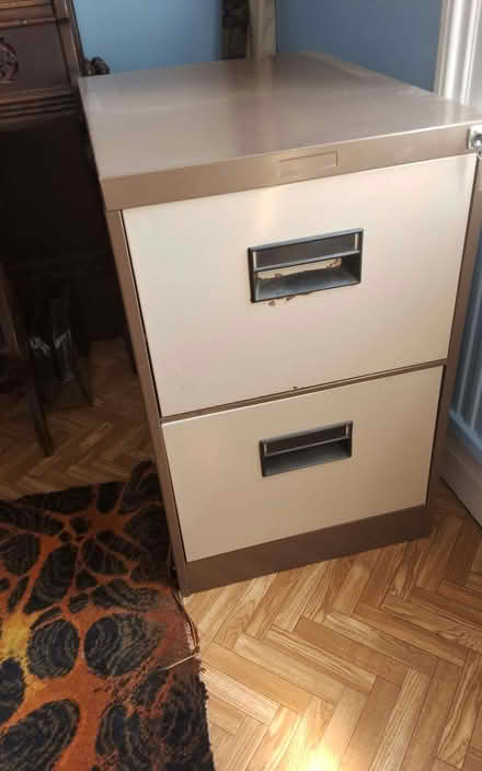 Photo of free Two drawer metal filling cabinet (Matlock DE4) #1