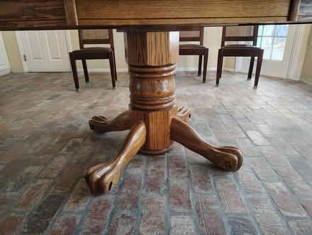 Photo of free solid wood table w/leaf, 6 chairs (Yorba Linda) #3