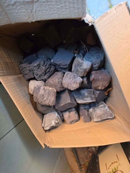 Photo of free Box of used gas fire coals (Cherry Orchard SY2) #1