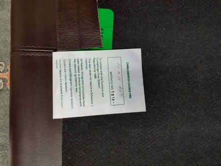 Photo of free Brown Leather Settee (Norton DY8) #1