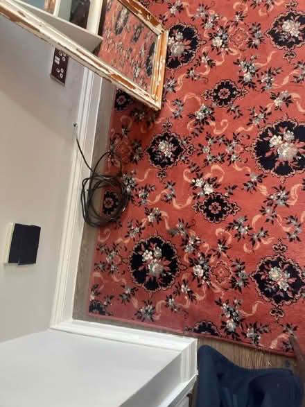Photo of free Big Red Patterned Area Rug (SE14 new cross) #1