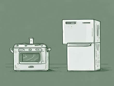 Photo of Electric cooker, washing machine, fridge freezer (Shotton CH5) #1