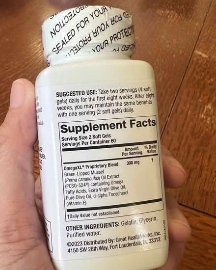 Photo of free OmegaXL supplement (Menlo Park) #2
