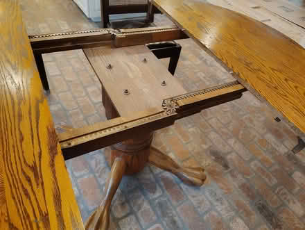Photo of free solid wood table w/leaf, 6 chairs (Yorba Linda) #4