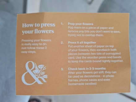 Photo of free Flower press kit (London fields, E8) #3