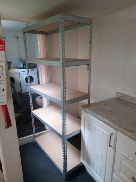 Photo of free Tall 5 wooden shelf shelving unit (Desford LE9) #1