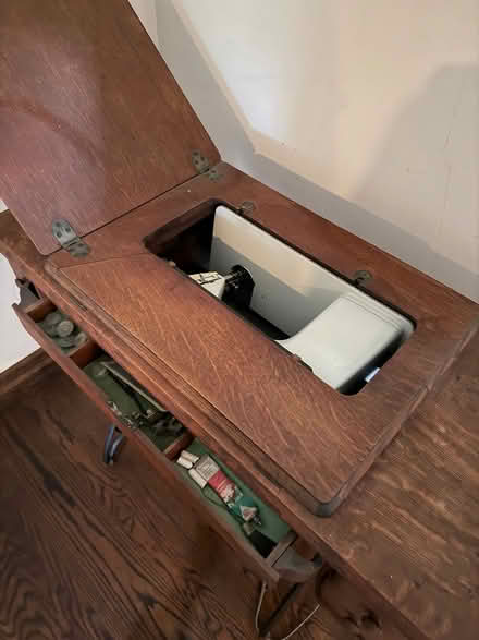 Photo of free Sewing machine in vintage table (Edgemont PA) #1