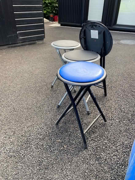 Photo of free 4 folding stools (Comber,) #1