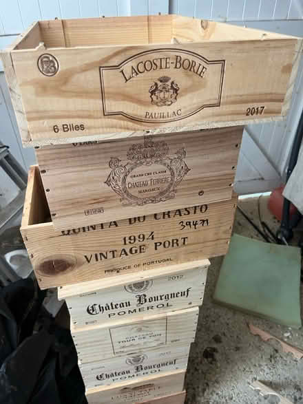 Photo of free Empty 6 bottle wine boxes x6 (SP11 Kimpton, Hampshire) #1