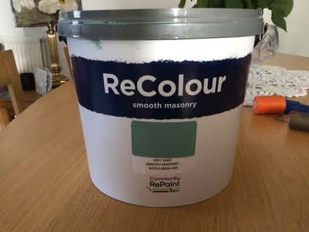 Photo of free 5 litre Masonry Paint. Soft Teal shade. New (Leasowe CH46) #1