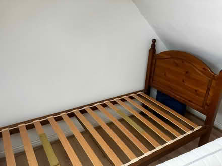 Photo of free Single pine bed with trundle bed underneath (Walton Manor OX2) #1
