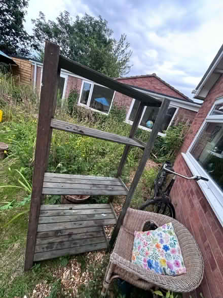 Photo of free Tall wooden shelving (Gaurlford WR14) #1