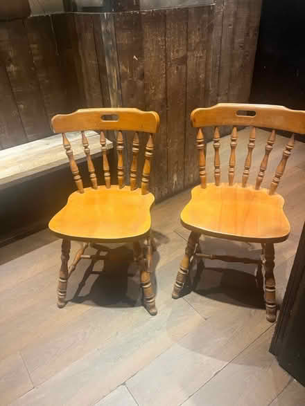 Photo of free 2 Wooden Chairs (Ec3a 7db) #2