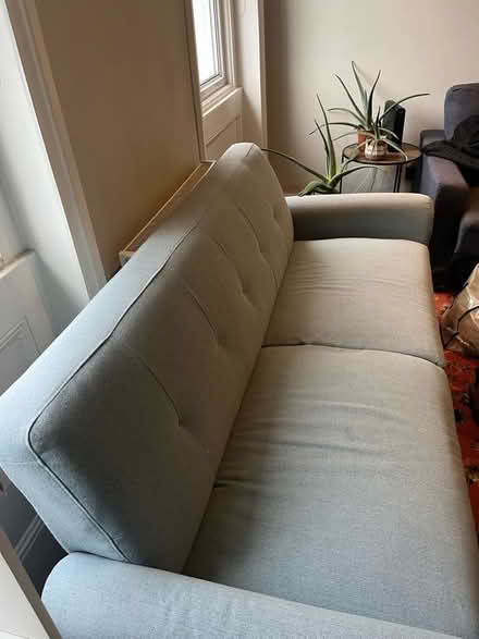 Photo of free Comfortable Grey Two-Seater Sofa – Good Condition (Deptford SE14) #2