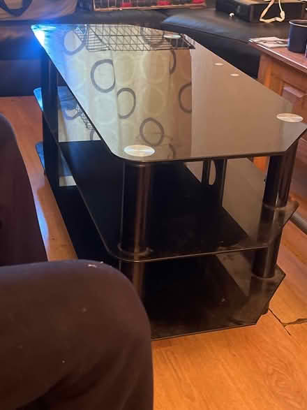 Photo of free Glass tv stand (Blackburn) #1