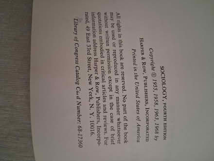Photo of free Sociology Textbook (West Harlem, near Harlem Hosp) #2